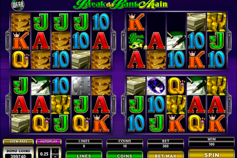 break da bank again megaspin microgaming spielautomaten