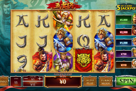 five tiger generals playtech spielautomaten