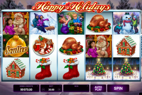 happy holidays microgaming spielautomaten