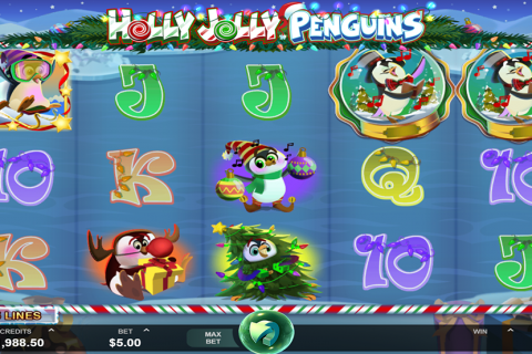 holly jolly penguins microgaming spielautomaten