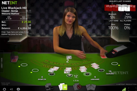 live blackjack netent online