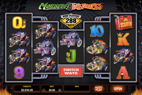 monster wheels microgaming spielautomaten