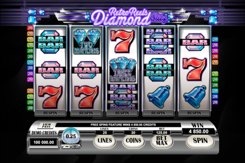 retro reels diamond glitz microgaming spielautomaten