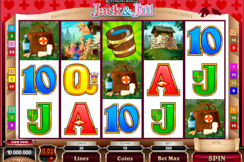 rhyming reels jack and jill microgaming spielautomaten