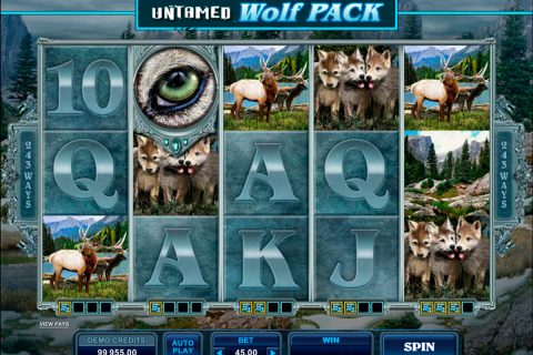 untamed wolf pack microgaming spielautomaten